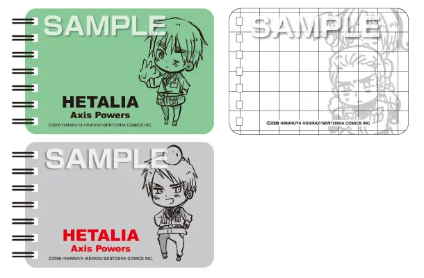 ヘタリアAxis Powers」文具シリーズにノートやメモ張が新登場 | おたく