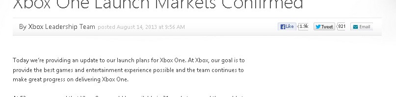 米マイクロソフト、「Xbox One」発売を欧州8カ国で2014年に延期すると発表