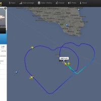 マルタ航空機の航跡データ
