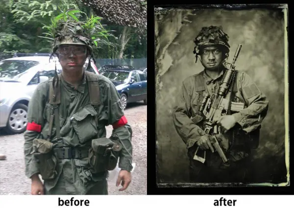 美品共箱付 明治16年◆ガラス板湿板写真『伊藤さんと中川さん』名古屋公園内写真館 湿板写真イベント！！｜渡辺真由美（まゆナベ）