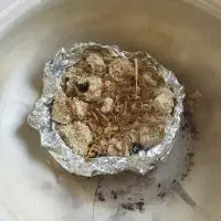 アルミホイルを皿状に