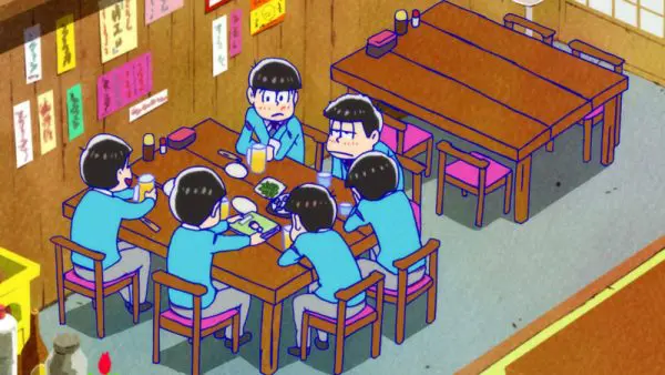 アニメの居酒屋シーンを再現した内装