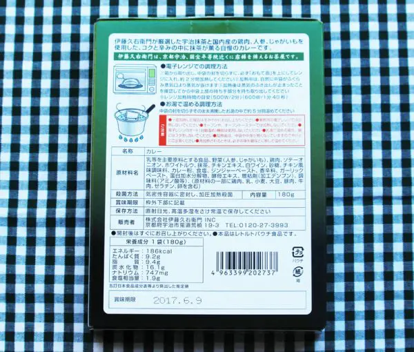 パッケージ裏