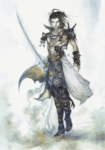 （天野喜孝『流星刀』 2016年 アクリル、紙 850×600mm (C)AMANO Yoshitaka Courtesy Mizuma art Gallery ）
