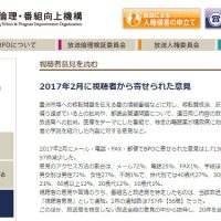 BPO　2017年視聴者意見