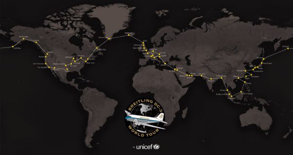 ブライトリングDC-3ワールドツアー行程マップ（Breitling SA）