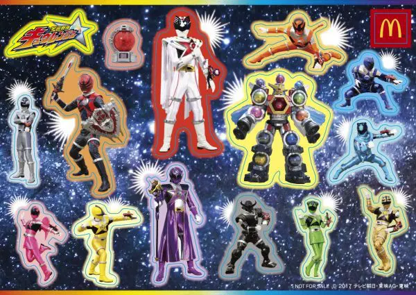 マックのハッピーセットにキュウレンジャーとキティさん率いる