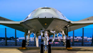 ボーイングのMQ-25候補機（Boeing photo by Eric Shindelbower）