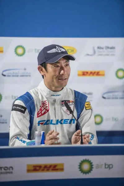 記者会見での室屋選手（Naim Chidiac／Red Bull Content Pool）