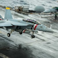 空母カールビンソンに着艦するVFA-2のF/A-18F（Photo：U.S.NAVY）