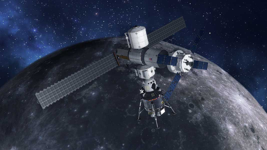 月軌道ステーション「GATEWAY」想像図（Image：Lockheed Martin）