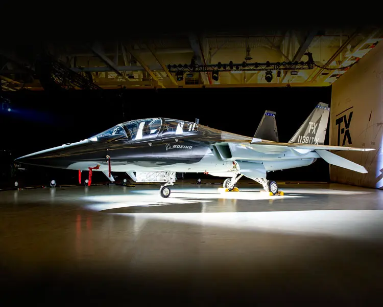 初公開時のボーイング／サーブT-X1号機（Image：Boeing）