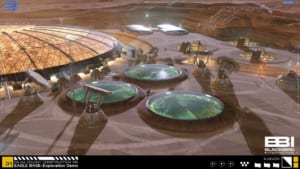 火星基地の貯水池（画像：Blackbird Interactive Inc.）