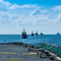 訓練海域に向け航行する参加艦艇（Image：U.S.Navy）