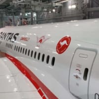 胴体に並ぶ歴代ロゴ（Image：QANTAS）