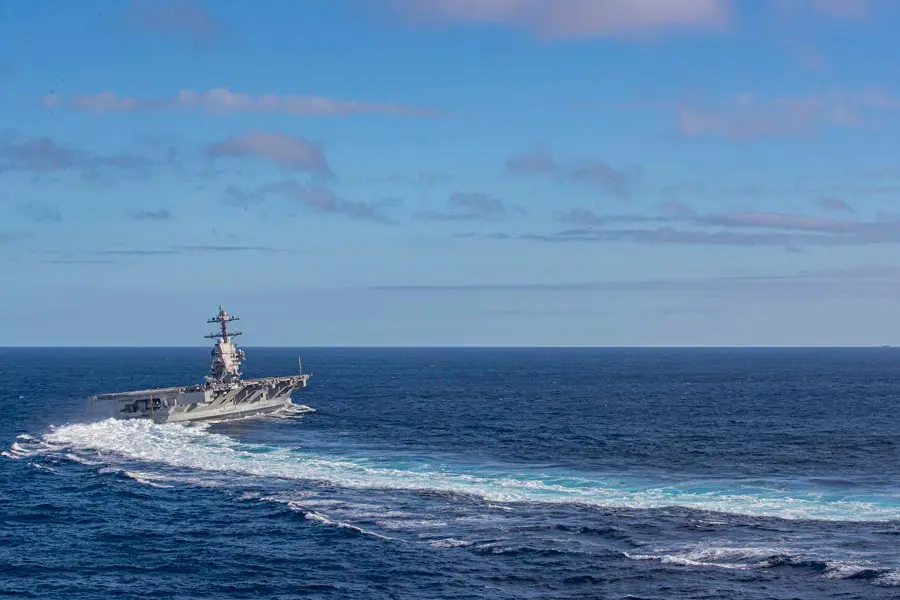 アメリカ最新空母ジェラルド・R・フォード高速旋回試験を実施