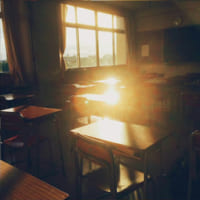 教室の夕陽