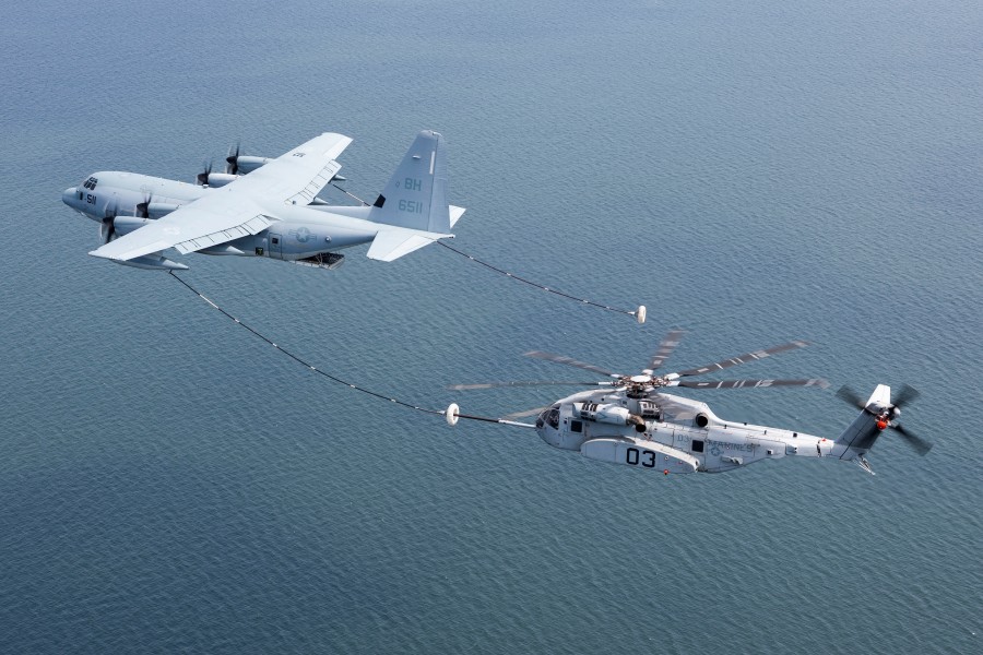 アメリカ海兵隊CH-53K　空中給油試験を終了