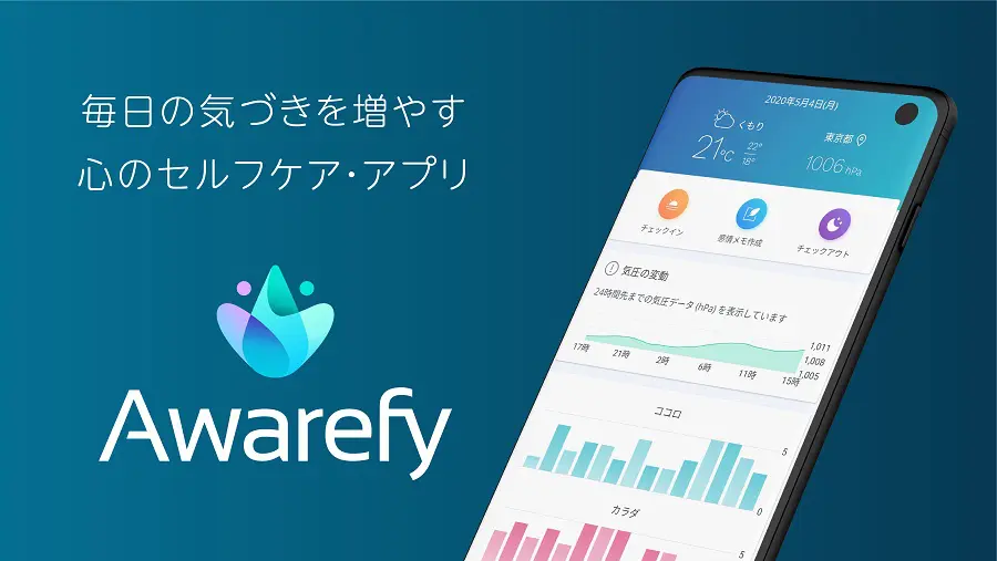 心の状態を見える化　セルフケアアプリ「Awarefy」リリース