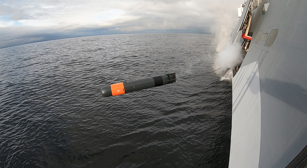 スウェーデン海軍　新型短魚雷の発射試験に成功