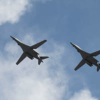 航空自衛隊の戦闘機と共同訓練を実施したB-1B（Image：USAF）