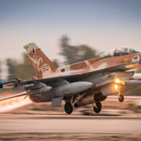 ドイツへ向け離陸するイスラエル空軍のF-16D（Image：イスラエル航空宇宙軍）