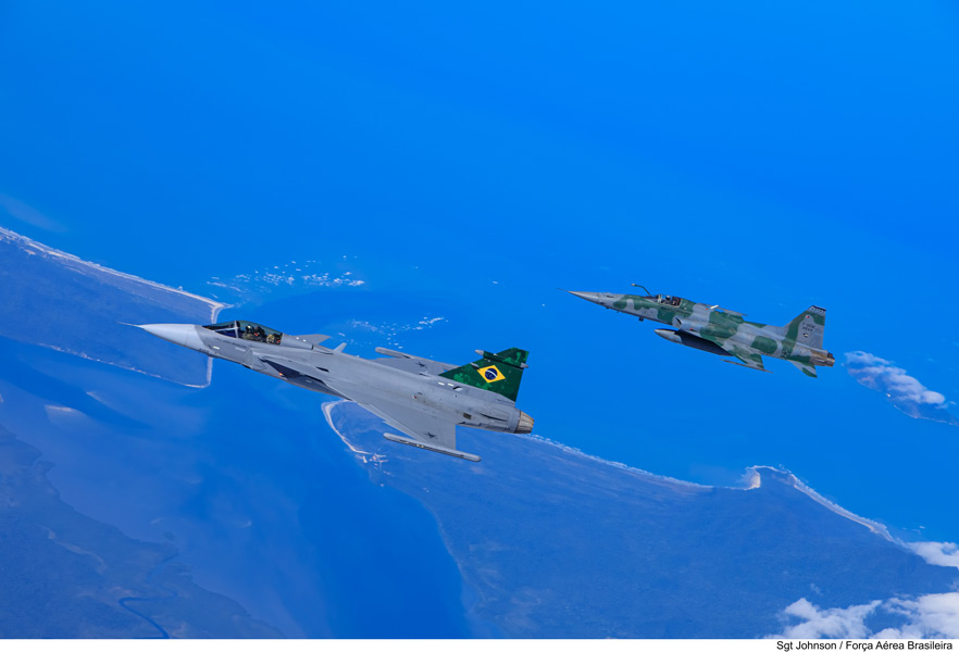 ブラジル空軍向けグリペンE　ブラジルでの初飛行