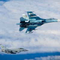 ロシア軍の戦闘機にスクランブルしたユーロファイター・タイフーン（Image：Crown Copyright）