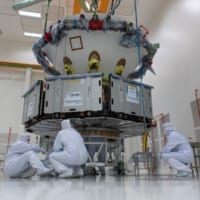 ExoMars軌道周回モジュールと着陸モジュール（Image：タレス・アレニア・スペース）