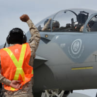 F-15SAはコックピット後席付近にセンサーが増設されているのが識別点（Image：USAF）