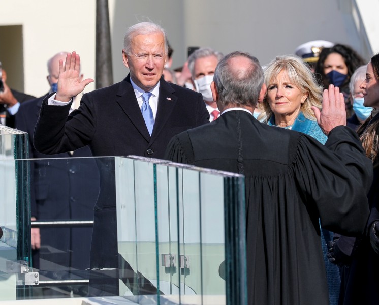 服務の宣誓をするバイデン大統領（Image：JTF-NCR）