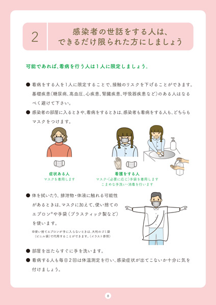 東京都の新型コロナウイルス「自宅療養者向けハンドブック」内容の一部