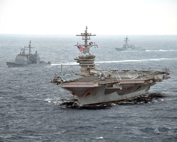 南シナ海入りしたセオドア・ルーズベルト空母打撃群（Image：U.S.Navy）