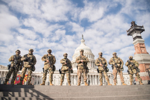 連邦議会で警備にあたる州兵（Image：U.S.National Guard）