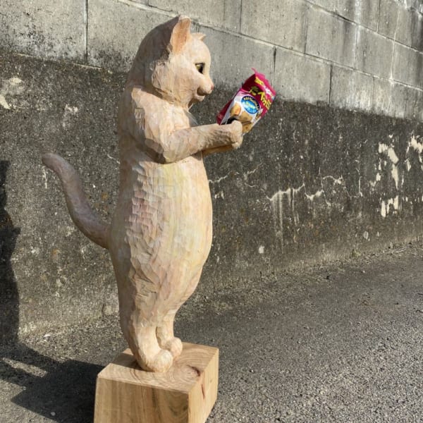 熱いまなざしでたべっ子どうぶつを見つめる猫？が話題。