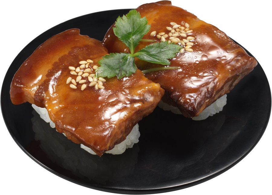 トロトロ食感で濃いめ味付けの角煮がシャリとの相性抜群「上海風豚の角煮にぎり」