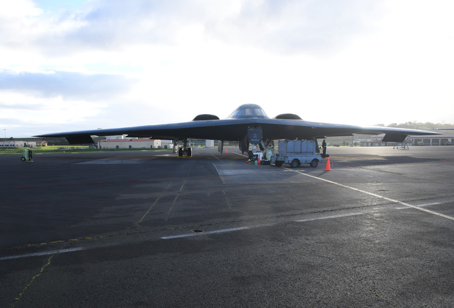 ラジェス航空基地でのB-2（Image：USAF）