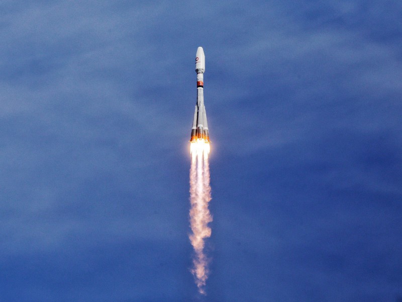 上昇するソユーズ2.1bロケット（Image：Roscosmos）