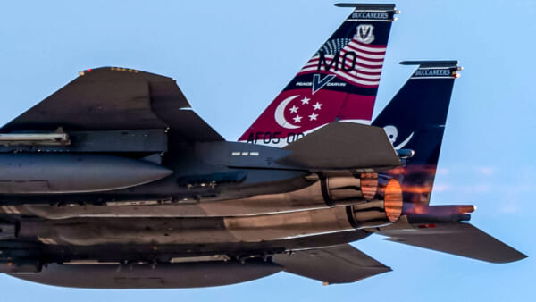 ネリス空軍基地での「レッドフラッグ21-2」に参加のシンガポール空軍F-15SG（Image：USAF）