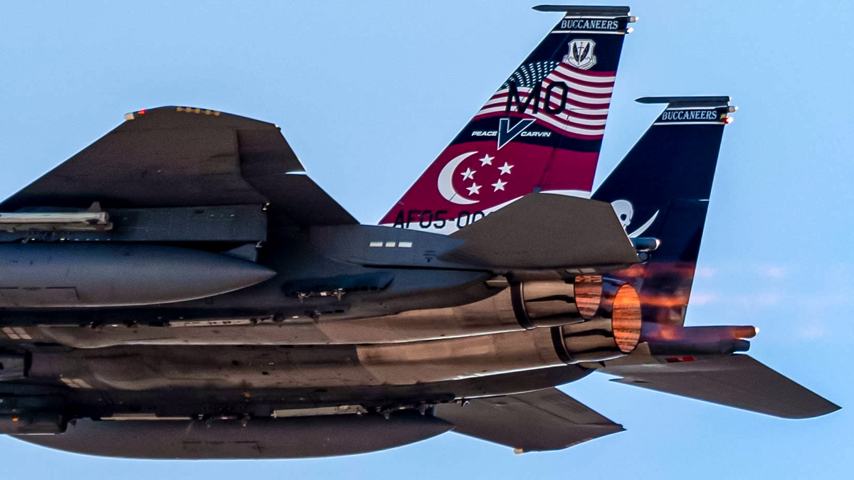 シンガポール空軍F-15　アメリカの「レッドフラッグ」演習に参加