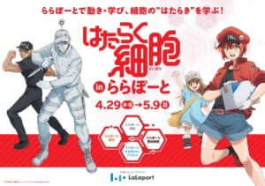 愛知県、静岡県のららぽーと4施設で「はたらく細胞 in ららぽーと」開催