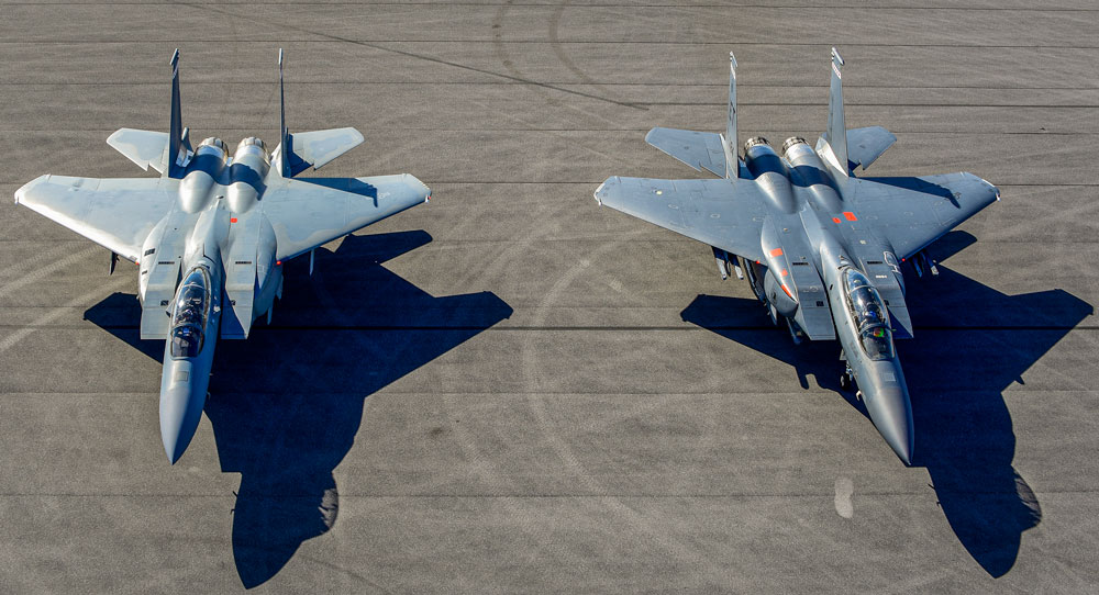 F-15Eと並ぶF-15EX（Image：USAF）