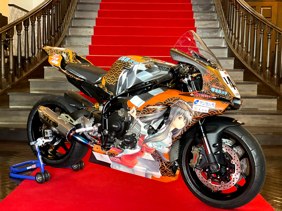 志摩の萌えキャラ「碧志摩メグ」の痛バイクが公開　モータースポーツに本格参戦