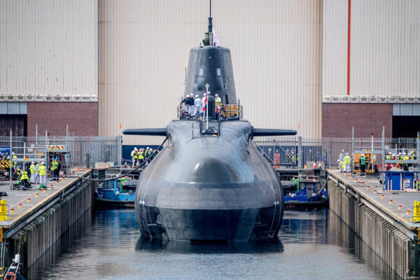 ドックで進水する潜水艦アンソン（Image：BAE Systems）