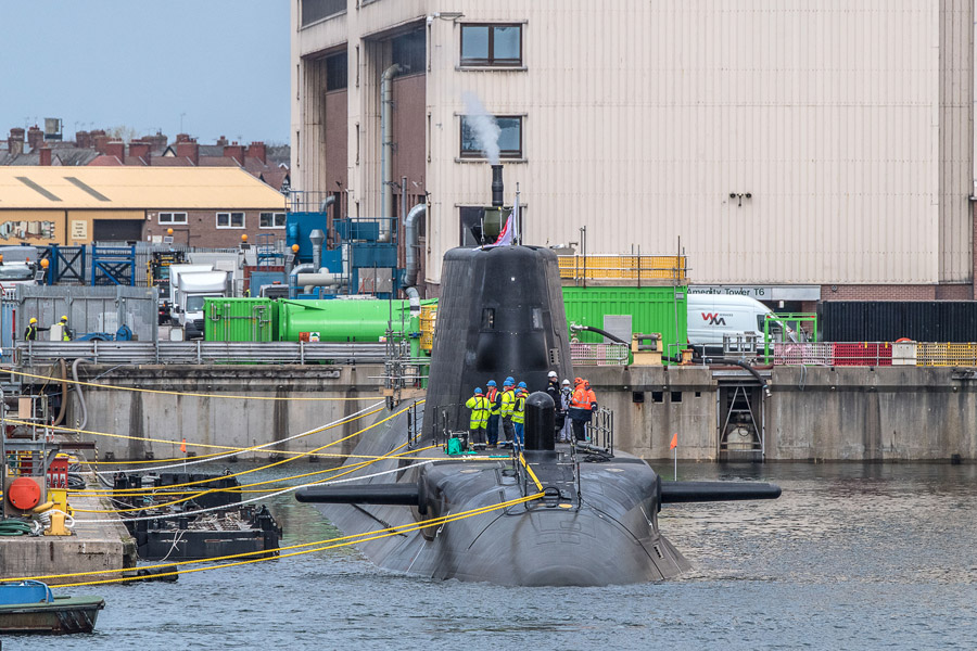 移動した潜水艦アンソン（Image：BAE Systems）