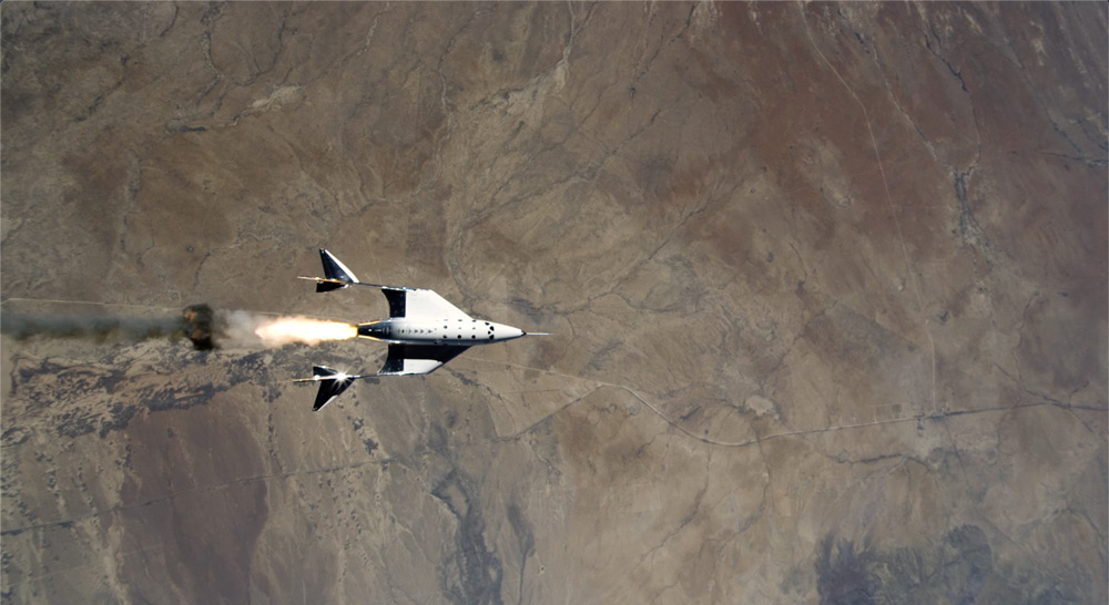 ニューメキシコ州上空で切り離されたVSSユニティ（Image：Virgin Galactic）