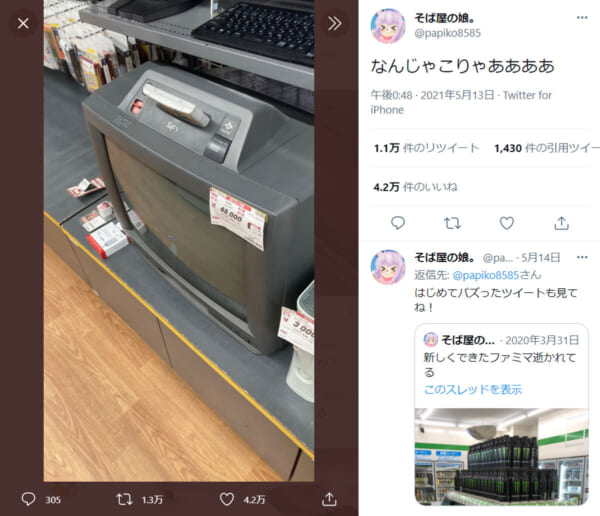 シャープ製「スーパーファミコン内蔵テレビ（SF1）」