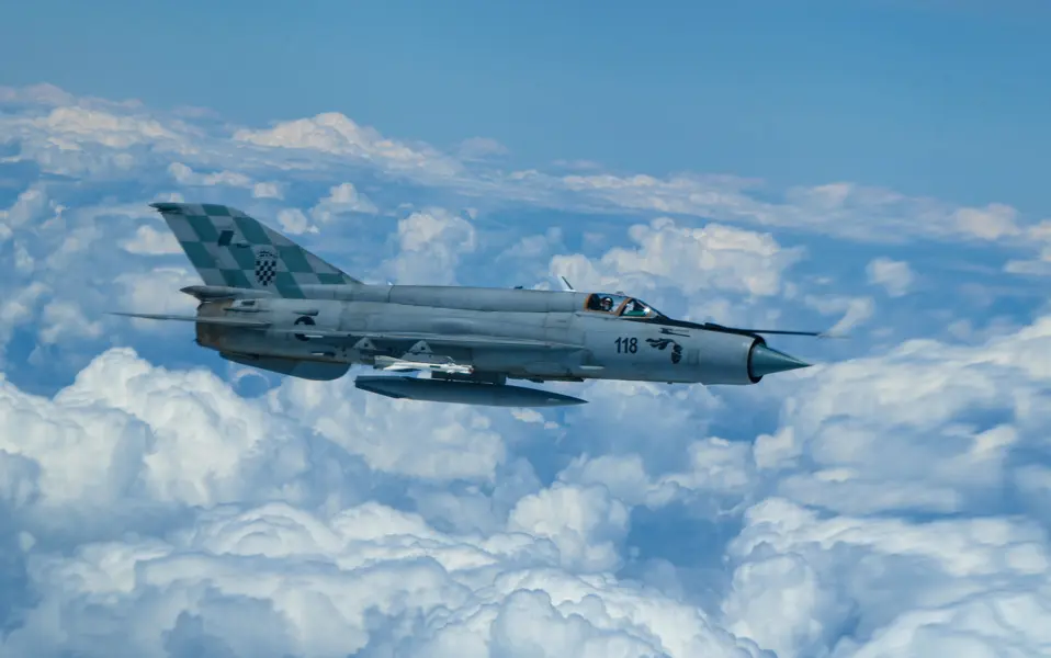 クロアチア空軍のMiG-21（Image：USAF）