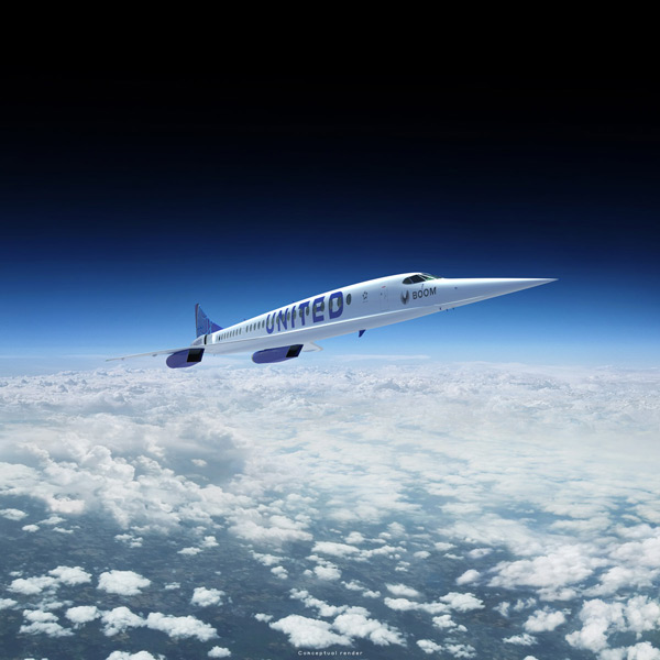 飛行するオーバーチュア（Image：Boom Supersonic）