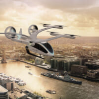 ロンドン上空を飛ぶEVEのeVTOL（Image：Eve Urban Air Mobility Solutions）